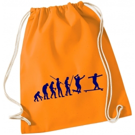 Evolution LONGBOARD ! Gymbag Rucksack Turnbeutel Tasche Backpack für Pausenhof, Schule, Sport, Urlaub