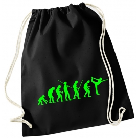 Evolution YOGA ! Gymbag Rucksack Turnbeutel Tasche Backpack für Pausenhof, Schule, Sport, Urlaub