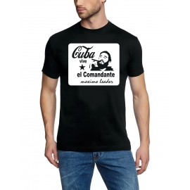 FIDEL CASTRO CUBA t-shirt MAXIMO LEADER VIVE KUBA