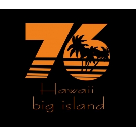 HAWAII 76 big island T-SHIRT SCHWARZ/GELB  S M L XL XXL XXXL