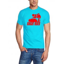 KNIGHT RIDER t-shirt hellblau / rot