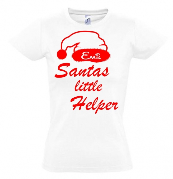 Santa´s little Helper ! Kinder T-Shirt mit Namen zum Adven