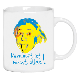 Albert Einstein - Vernuft ist nicht alles ! farbig Becher coole